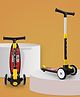 NHR Smart Kick Scooter with 3 Level Adjustable Height & Foldable Structure- Black