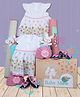 Baby Moo Twin Baby Girl Gift Hamper Pink 10 Pcs - Multicolour