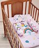 Baby Moo Space Soft Velvet U Pillow 2 Side Bolsters Mattress Set - Pink
