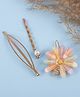 Jewelz Set Of 3 Flower Detailed Hair Clips - Multi Colour