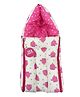 Fareto 3 In 1 Cotton Baby Bed Sleeping Bag & Carry Nest Elephant Print - Pink