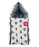 Fareto 3 In 1 Cotton Baby Bed Sleeping Bag & Carry Nest Elephant Print - Grey