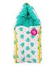 Fareto 3 In 1 Cotton Baby Bed Sleeping Bag & Carry Nest Elephant Print - Green