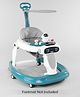 Baby Multifunctional Robotic Shape Musical Activity Cum Push Walker with Canopy & Parental Push Handle- Blue| Removable Toy Tray| Smooth Swivel Wheels| Compact Fold| Led Lights| Easy to Assemble