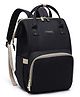 Motherly Crown Melange Fabric Diaper Bag for Mothers for Travel with Warranty | Spacious Diaper Bags for Mom | Baby Bag for Mother Travel -Golden Zip, Black & Grey