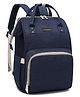Motherly Crown Melange Fabric Diaper Bag for Mothers for Travel with Warranty | Spacious Diaper Bags for Mom | Baby Bag for Mother Travel - Golden Zip,Navy Blue