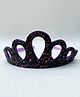 FOLLOW THE NEEDLE Faux Leather Tiny Beads Detail Tie & Dye Effect Crown - Black And Purple