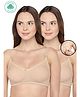 Inner Sense Organic Antimicrobial Feeding & Nursing Bra Pack of 2 - Beige