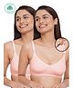Inner Sense Organic Cotton Antimicrobial Feeding Bra Pack of 2 - Pink