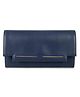 The Clownfish Laura Collection Womens Wallet Clutch Ladies Purse with Multiple Card Slots- Navy Blue