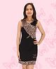 Cutecumber Sleeveless Leopard Printed Dress - Black