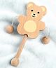 Babyhug Montessori Wooden Baby Rattle Toy - Beige | Wooden Rattle With Soothing Sound  | Stimulates Sensory Development & Grip Strength | Eco-Friendly & Safe | BIS Certified