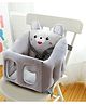 Animal Designed Baby Support Portable High Chair-Grey| Easy to Assemble| Soft & Comfortable| Side Protection| Safety Harness