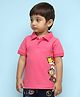 NUSYL Half Sleeves Printed Animal Theme Printed Polo Tee - Bubblegum Pink