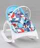 2 in 1 Musical Portable Baby  Rocker Cum Reclining Chair with Removable Food Tray  - Light Blue & White