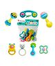 Bitfeex Infant Toddler Rattle Toys For New Born Babies 7 Pieces - Multicolor