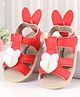 Cute Walk by Babyhug Booties with Velcro Closure - Red