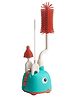 Adore Li'l Dino  3 in 1 Bottle Cleaning Brush kit with Drying Stand with Food Grade Silicone Bristles - Mint Green