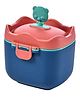 Adore Pro 3D Teddy Junior Milk Powder Container with Leveler and Scoop - Blue & Red