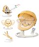 Baybee Automatic Electric Baby Swing Cradle with Adjustable Swing Speed Rocker with Mosquito Net Feeding Tray Safety Belt Removable Toys & Music - Yellow