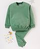Nite Flite Full Sleeves Giza Coordinating Night Suit Set - Green