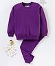 Nite Flite Full Sleeves Puducherry Coordinating Night Suit Set - Purple