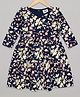 The Sandbox Clothing Co Full Sleeves Floral Printed Dress - Navy Blue