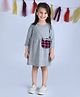 The Sandbox Clothing Full Sleeves Solid Fit & Flare Dress - Grey