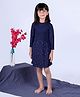 The Sandbox Clothing Full Sleeves Stars Printed Fit & Flare Dress - Navy Blue