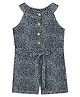 The Sandbox Clothing Co Sleeveless Halter Neck Floral Printed Jumpsuit - Navy Blue