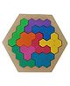 Gyanotoy Wooden Hexagonal Honey Bee Puzzle - Multicolor