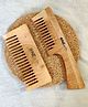 On Earth Detangling Shower(Wide Tooth) Comb+ Handle Comb Pack of 2