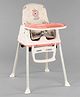 Babyhug 3 in 1 Comfy High Chair Unicorn Printed Cushion - Pink| High Chair, Feeding Chair & Booster Chair| Adjustable Double Food Tray| Removable PU Leather Seat| Safety Harness| Removable Footrest