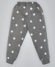 Hrit 100% Cotton All Over Star Printed Lounge Pants - Grey
