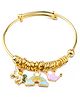 Vidushi Astha 92.5 Sterling Silver 3X Charm Bangle Multicolour - 9 g