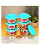 HAZEL Storage Containers for Kitchen Airtight Stainless Steel Lunch box Container for Storage Set of 6 150 ML Each - Silver