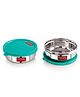 HAZEL Storage Containers for Kitchen Airtight Stainless Steel Lunch box Container for Storage Set of 2 300 ML Each - Silver