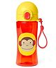 Skip Hop Zoo Lock Top Sipper Bottle Monkey Print Orange & Yellow - 414 ml