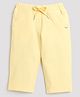 Tiny Girl Solid Draw Cord Closure Pants - Lemon Yellow