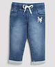 Tiny Girl Super Sweet Appliqued Pants -  Blue