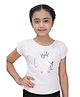 Tiny Girl Half Sleeves Lovely Amour Crown Foil Printed Top - Pink