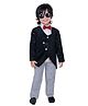 DOTSON Full Sleeves Sequins Embellished Indo Western Coat With Shirt & Pants Set - Black