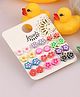 Jewelz Set Of 12 Flower Design Earrings  -  Multi Colour