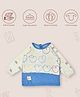 Mi Arcus Blue Heart Printed Kids Painting Apron Full Sleeves with Back Knot Closure  Suitable for 1-4 Years