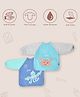Mi Arcus Cotton Full Sleeve Water Resistant Sea Animal Print Coverall Feeding Bibs/Apron  With Velcro Closure 9Months+ (Pk Of 2) - Blue
