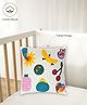 Mi Arcus Baby Pillow with Cover  Super Soft Fabric, Fruits  Embroidery Multicolor, Suitable for Ages 6-24 Months.