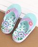 Cute Walk by Babyhug Slip On Flip Flops Floral Print - Blue