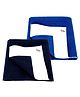 Kritiu Baby Smart Dry Sheet Bed Protector Sheet Small Pack Of 2 - Navyblue & Blue