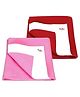 Kritiu Baby Smart Dry Sheet Bed Protector Sheet Size Small Pack Of 2 - Red & Pink