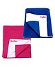 Kritiu Baby Smart Dry Sheet Bed Protector Sheet Small Pack Of 2 - Magenta & Navyblue
